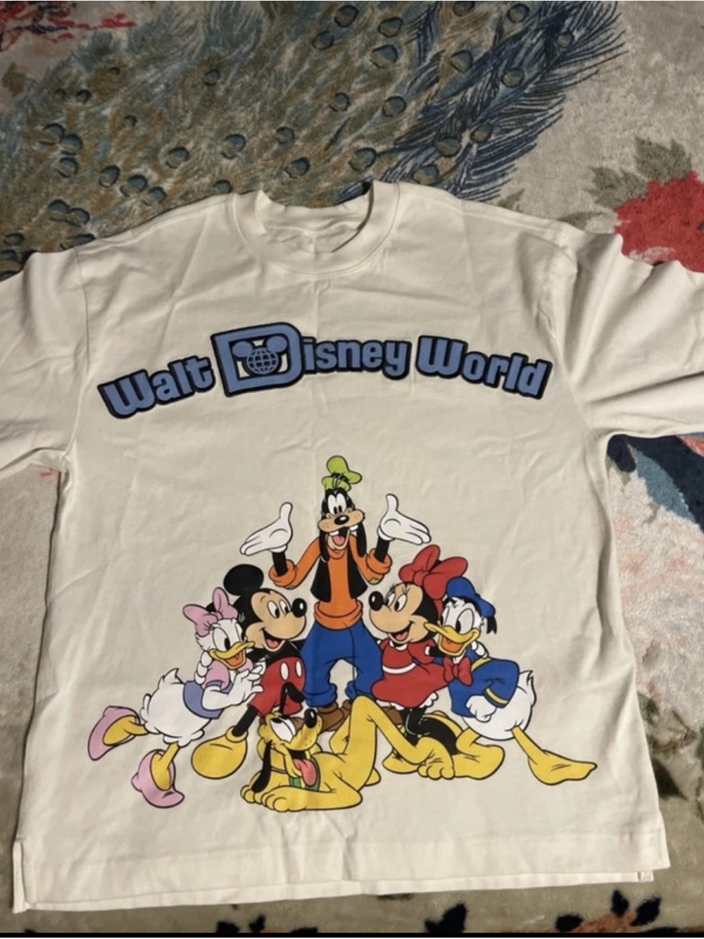 Disney White Tee with Classic Mickey & Friends Graphic
